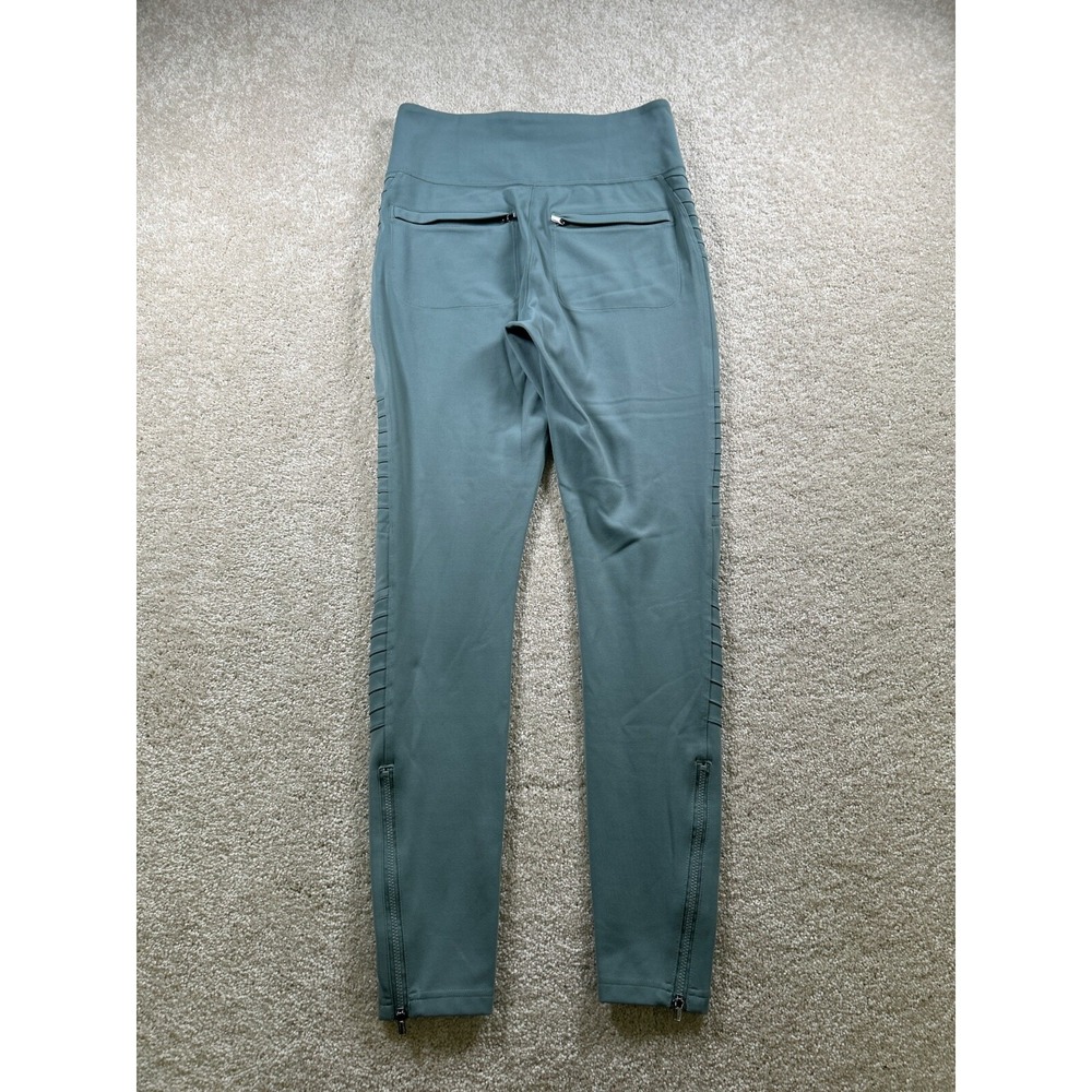 Athleta Womens Size Sp Green Leggings Back Zip Pockets Athleisure‎ - Picture 11 of 12